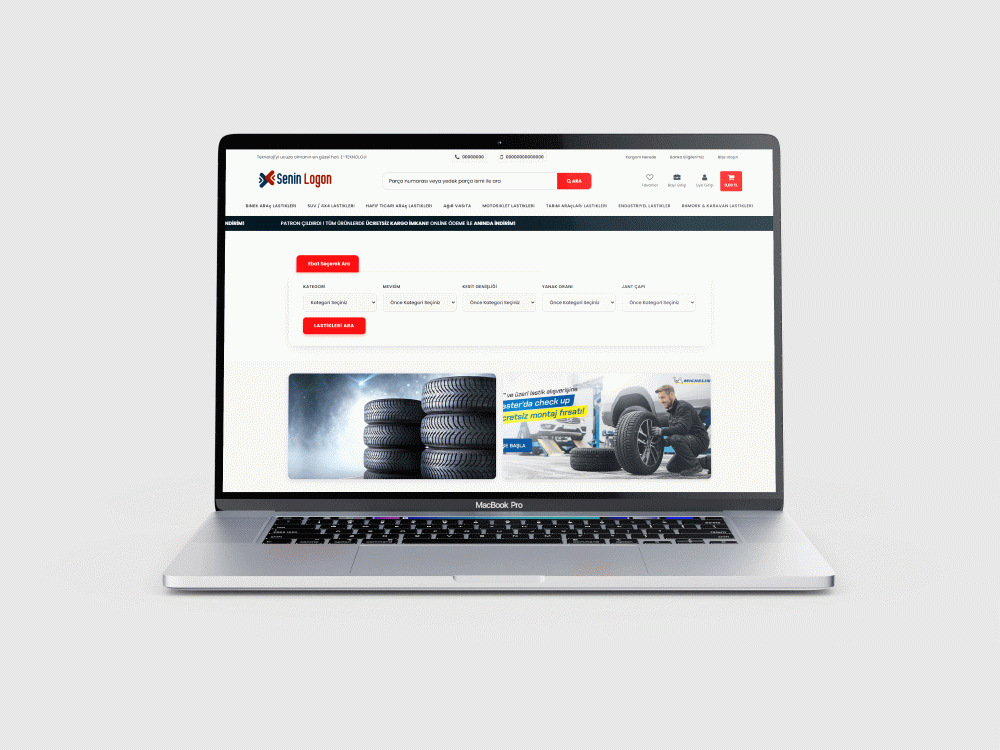 Oto Lastik E-Ticaret Scripti